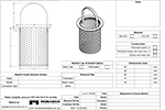 Replacement Strainer Basket Drawing